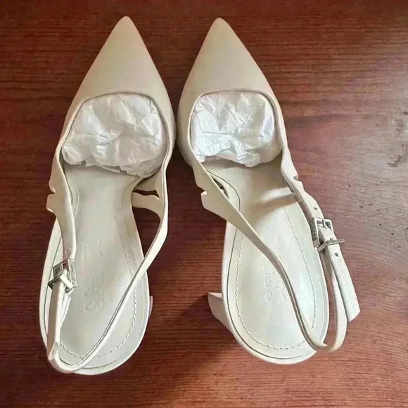 Schutz Blanche Pump in Pearl Size 9.5B Brand New Leather Heels - Picture 9 of 12